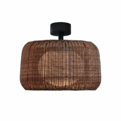 Lámpara de techo para exterior Fora de Bover, marrón grafito/marrón, Ø 50 cm