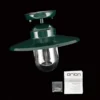 Lámpara de techo para exterior Edward, verde, Ø 27,5 cm, aluminio/vidrio