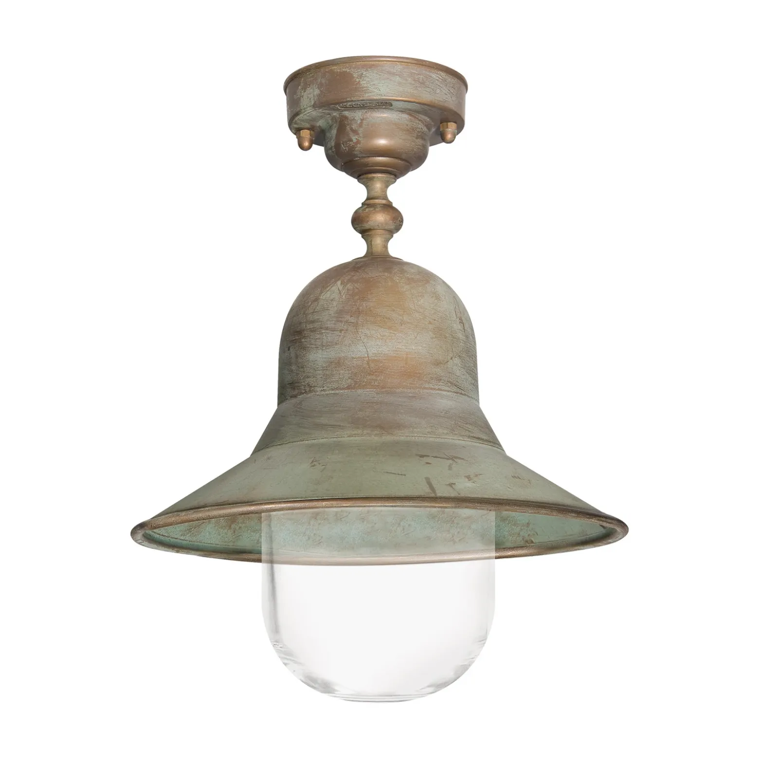 Lámpara de techo para exterior Campanula 2095, latón envejecido, Ø 29 cm IP44