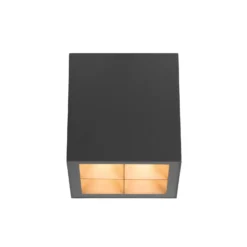 Lámpara de techo SLV LED S-Cube, antracita, aluminio, longitud 9,5 cm