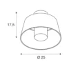 Lámpara de techo SLV Photoni, negra, aluminio, Ø 25 cm