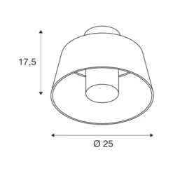 Lámpara de techo SLV Photoni, negra, aluminio, Ø 25 cm