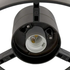 Lámpara de techo SLV Photoni, negra, aluminio, Ø 25 cm
