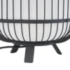 Lámpara de terraza Lucande Tayori, negra, 64 cm, IP44