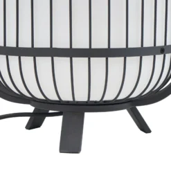 Lámpara de terraza Lucande Tayori, negra, 64 cm, IP44