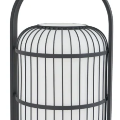 Lámpara de terraza Lucande Tayori, negra, 64 cm, IP44