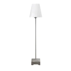 Lámpara de terraza Lucca, gris, altura 130 cm, metal, IP44
