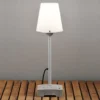 Lámpara de terraza Lucca, gris, altura 59 cm, metal, IP44