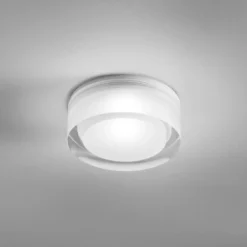 Lámpara empotrable Egger DLS Phoenix, blanca, Ø 9 cm, acrílico 3.000 K
