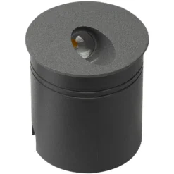 Lámpara empotrable LED Aspen IP65, redonda, gris oscuro