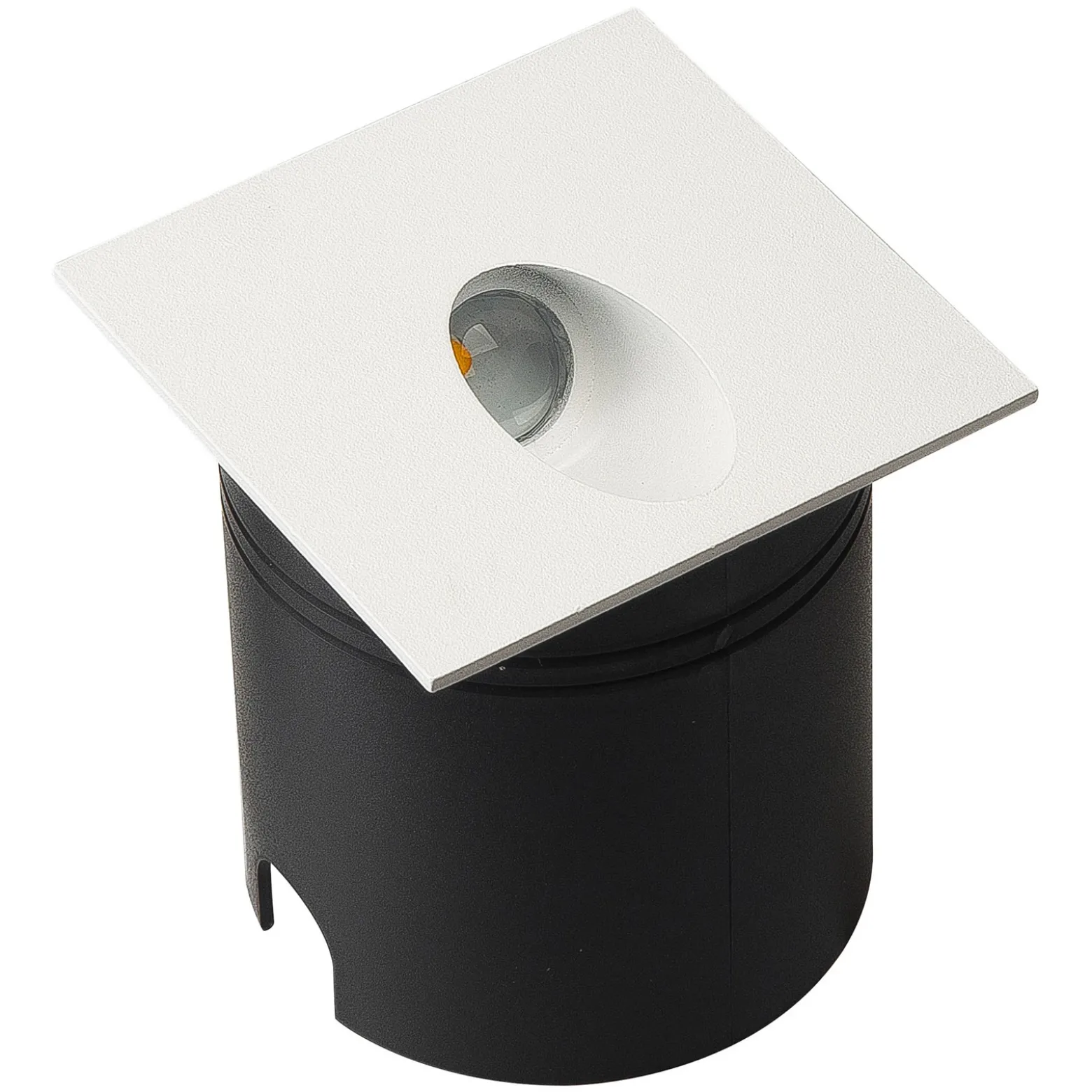 Lámpara empotrable LED Aspen IP65, angular, blanca