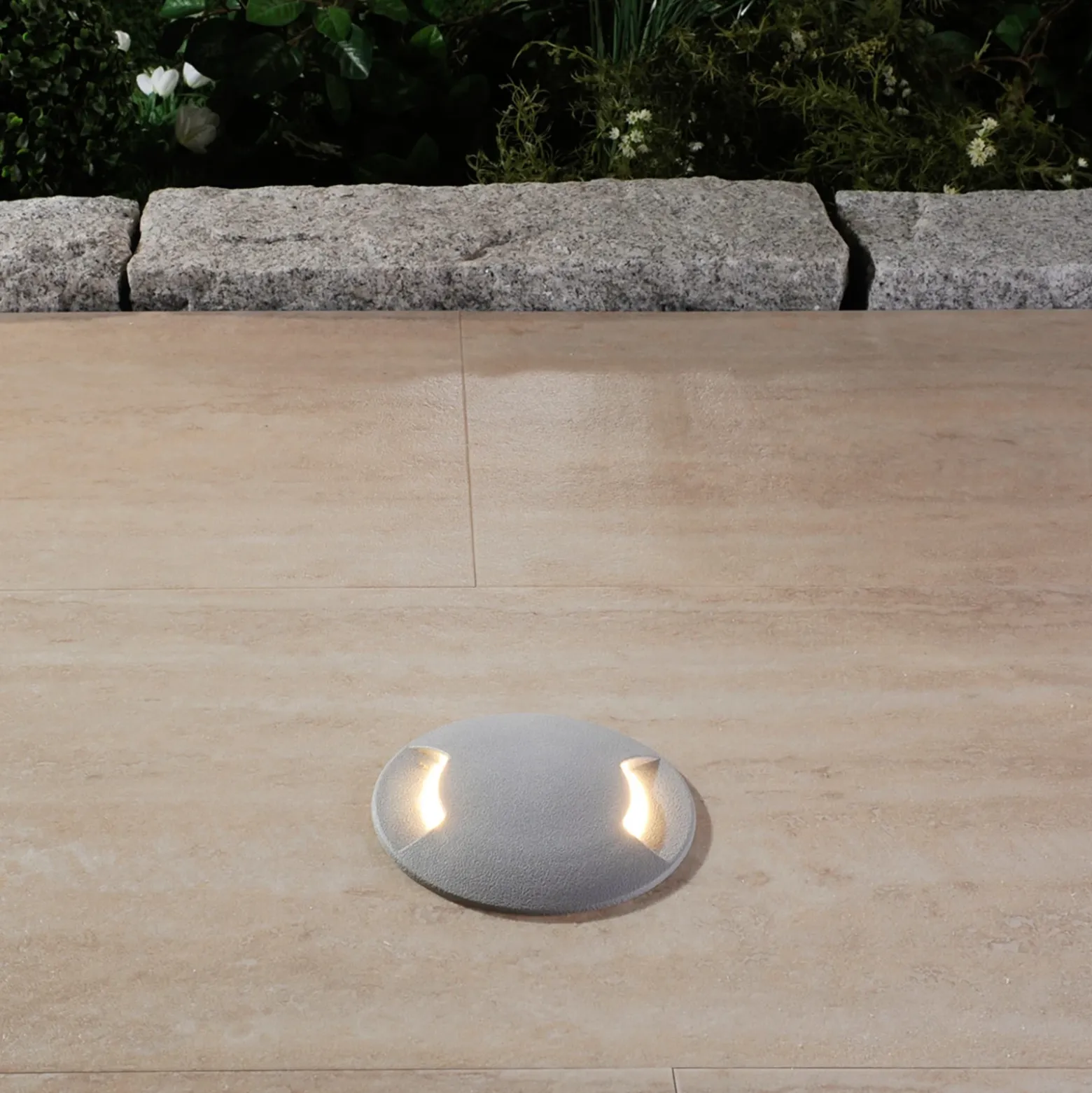 Lámpara empotrable LED de suelo Ceci 120-2L gris CCT