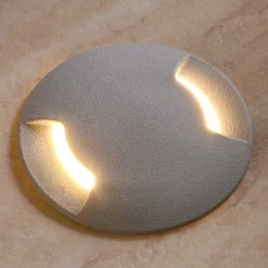 Lámpara empotrable LED de suelo Ceci 120-2L gris CCT