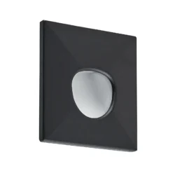 Lámpara empotrable LED Molto Luce Wall 68 R Sina IP44 SQ, negra