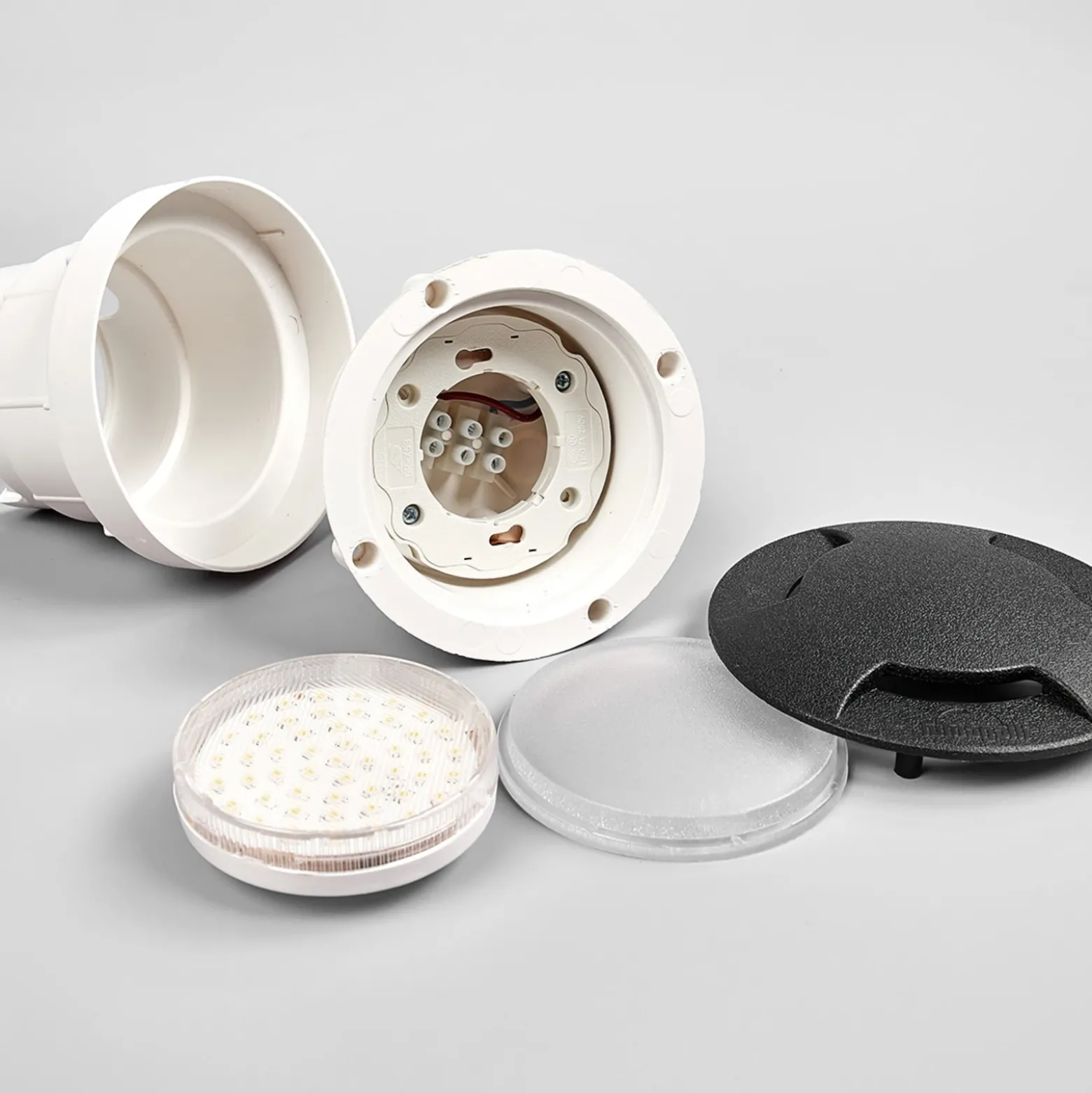 Lámpara empotrada suelo LED Ceci 120-3L negro CCT
