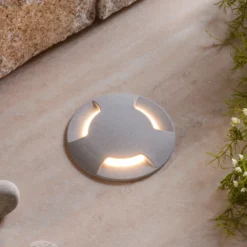 Lámpara empotrada suelo LED Ceci 120-3L gris CCT