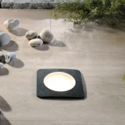 Lámpara empotrada suelo LED Ceci 120-SQ negro CCT