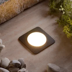 Lámpara empotrada suelo LED Ceci 120-SQ negro CCT