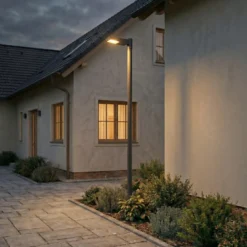 Lámpara exterior LED Arcchio Nefarius, 250 cm, gris oscuro, IP65
