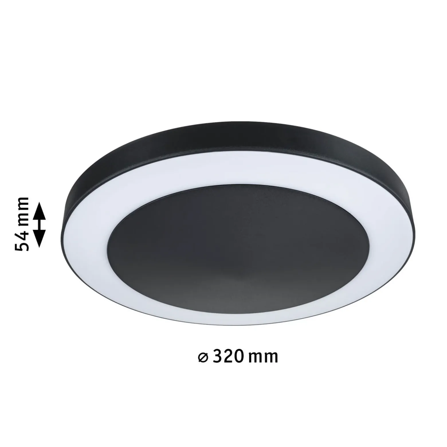 lámpara exterior LED Circula de Paulmann, antracita, sensor, IP44