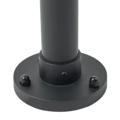 Lámpara exterior LED Lucande Asane, negra, 3 luces, 222 cm, CCT