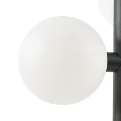 Lámpara exterior LED Lucande Asane, negra, 3 luces, 222 cm, CCT