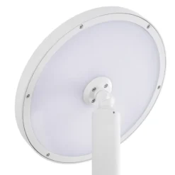 Lámpara exterior LED Lucande Akito, blanca, altura 260 cm, IP54