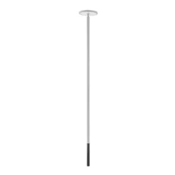 Lámpara exterior LED Lucande Akito, gris claro, altura 260 cm, IP54