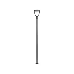 Lámpara exterior LED Lucande Filor, negra, de aluminio, 250 cm