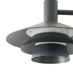 Lámpara exterior LED Lucande Montaro, antracita, 220 cm, IP54