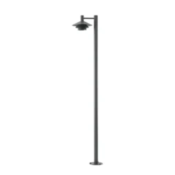 Lámpara exterior LED Lucande Montaro, antracita, 220 cm, IP54