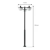Lámpara exterior LED Lucande Toras, negra, con 3 luces, atenuable en CCT