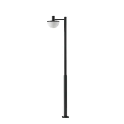 Lámpara exterior LED Lucande Toras, negra, de 1 luz, CCT atenuable