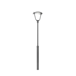 Lámpara exterior LED Lucande Tarasu, gris, 250 cm, aluminio, IP65