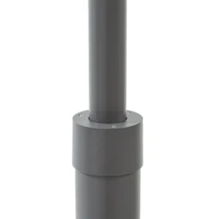 Lámpara exterior LED Lucande Tarasu, gris, 250 cm, aluminio, IP65