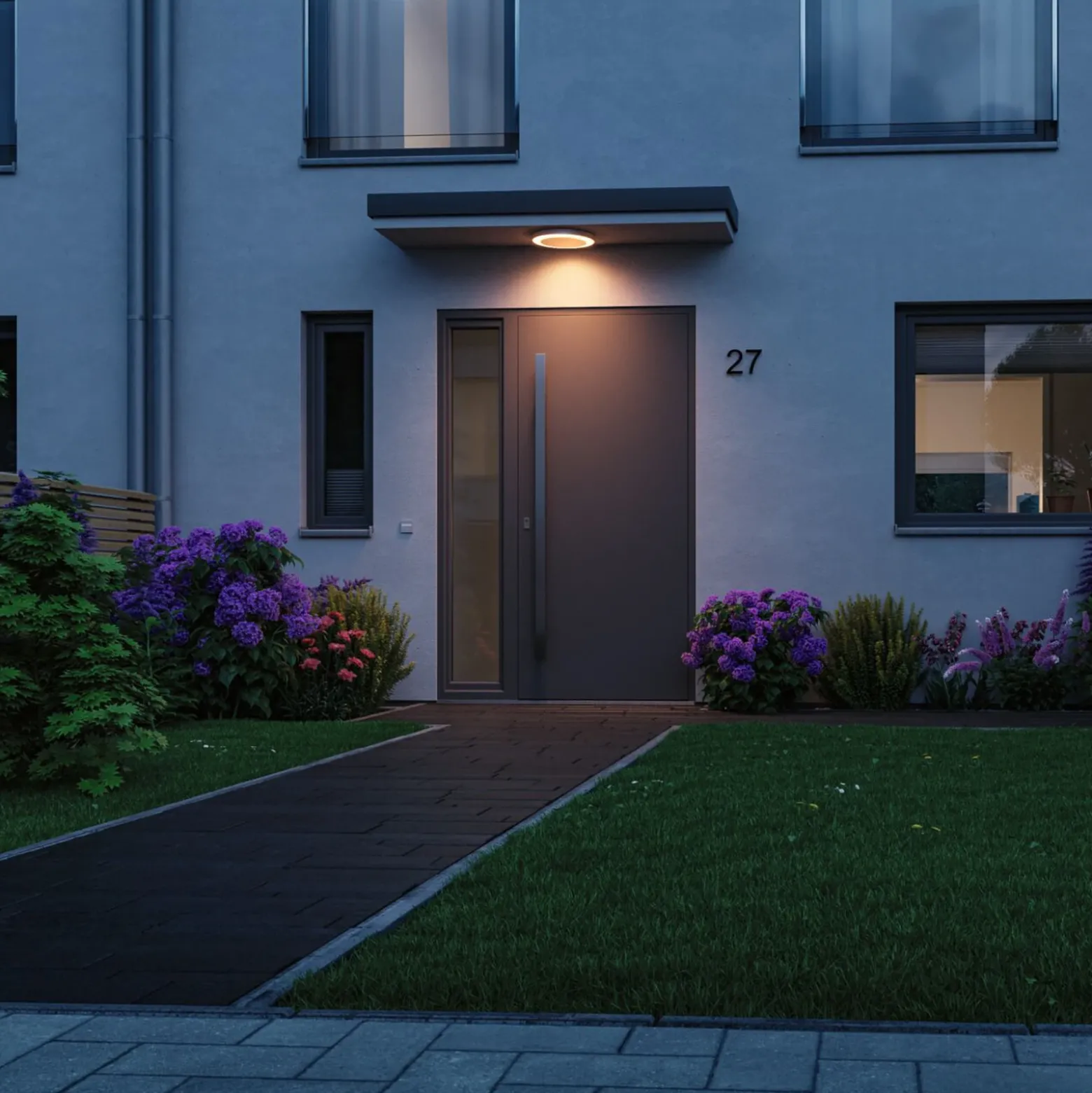 Lámpara exterior LED Paulmann Circula ZigBee, blanca