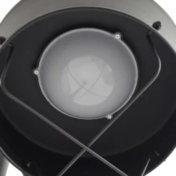 Lámpara exterior LED PRIOS Thorus, 204 cm, negro, 3 luces, IP44