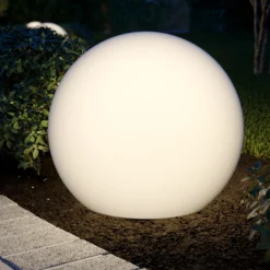 Lámpara globo Cumulus L, Ø 60 cm, blanca, plástico, IP44, E27