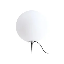 Lámpara globo Lindby Valyra, Ø 50 cm, IP54, pica para suelo