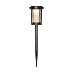 Lámpara LED con pica Alippa, negro, altura 44 cm metal
