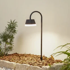 Lámpara LED con pica Ameline de Lindby, antracita, IP65, 77 cm