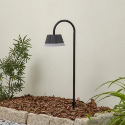 Lámpara LED con pica Ameline de Lindby, antracita, IP65, 77 cm