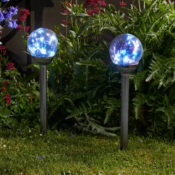 Lámpara LED con pica Firefly Opal, juego de 4, IP44