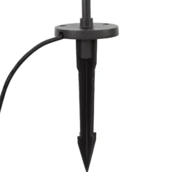 Lámpara LED con pica Lindby Soremi, negra, juego de 3 unidades, IP44