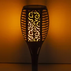 Lámpara LED con pica 33077 Linterna, negra, plástico