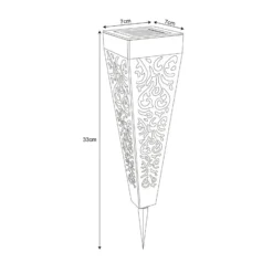 Lámpara LED con pica 33578-3, negra, plástico, 3 unidades