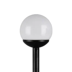 Lámpara LED con pica para suelo SCOOP, negra, 3 luces, IP44, enchufe