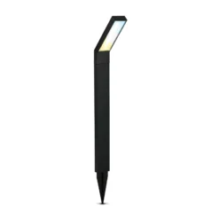 Lámpara LED con pica solar 3796015, negra, plástico, CCT