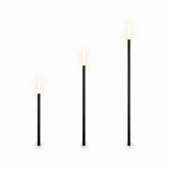 Lámpara LED con pica STICK, negra, 3 luces, IP44, enchufe