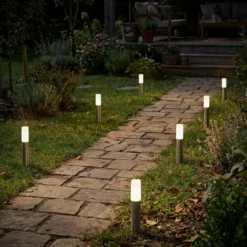 Lámpara LED con pica 3926032 12 V, ampliación 3x, acero inoxidable, Ø 4 cm